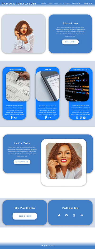 Portfolio profile app branding design graphic design ui ux