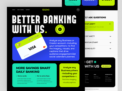 Smart Banking Landing Page awe banking banking landing page banking website currency finance financial website fintech homepage money money transfer smart banking ui ux wallet web web3 website