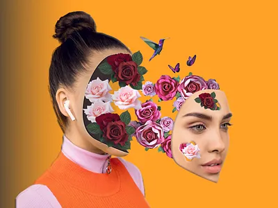 Flower Face design graphic design illustration vector