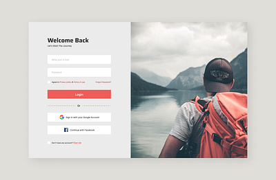 Sign Up Screen Design conceptual design ui ux