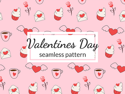 Pattern for valentines day branding design graphic design illustration logo vector