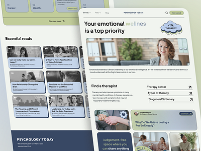 Psychology Today Landing Page dailyui design landingpage psychology psychologyweb therapist ui uiux userinterface ux web webdesign website
