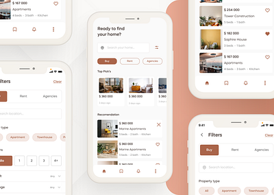 Collected house announcements | Roof app. app ui ux