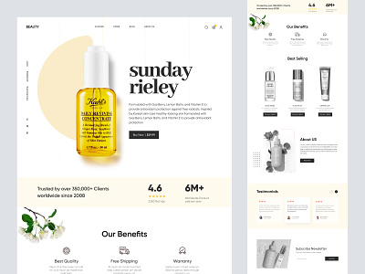 Organic Product Landing Page Design - Shopify Store design ecommerce footer home homepage landing landing page landingpage product features product landing page product page related products shopify store store ui testimonials web design webdesign website website design