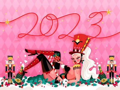 The Nutcracker PinUp babe character christmas girl holiday lady mistletoe new year nutcracker pinup vixen xmas