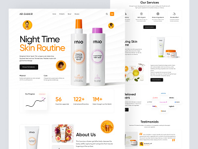 Beauty Product Shopify Store Website Design beauty product beauty product landing page beauty product website beauty store design home home page homepage landing landing page landingpage organic store product page single product design single product store single product website web web design webdesign website