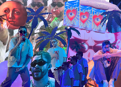 Un Verano Sin Ti Tour- San Diego Edition collage design graphic design