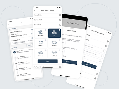 Logistics and Transportation App UI Design app design logistics app logistics app design mobile app mobile app ui transport app design transportation app ui design uiux uiuxdesign