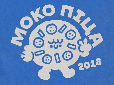 Moko pizza 2018 branding cartoon cute design doodle fun graphic design illustration japanese kawaii lettering logo moko motion graphics pizza t shirt tshirt typography