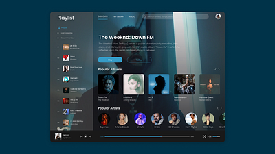 Music Playlist figma itunes listening music music music portal musics playlists spotify ui weeknd