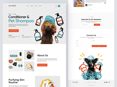 Pet Shampoo - Organic Product Shopify Store Website Design design home home page homepage landing landing page landingpage one product store organic product store pet product store shopify shopify store single product single product store small store store web web design webdesign website