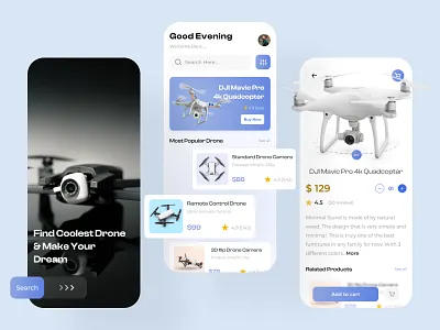 Drone - Mobile App Concept daily ui challenge design dji drone drone app drone controller drone mobile app emtiajahmed1 mavic mavic drone mavic mini mavic pro mobile app mobile app design mobile app ui ui ui design ui designer ux