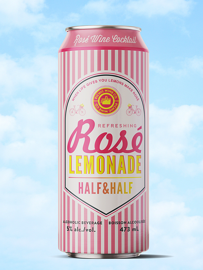 Rosé Lemonade beverage branding graphic design packaging