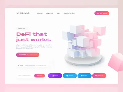 xSigma Defi Protocol 3d binance bitcoin branding coin crypto defi eth exchange nasdaq stablecoin token