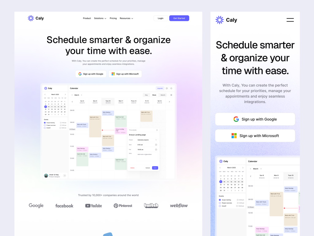 Example of Conversion Focused Landing Page Design