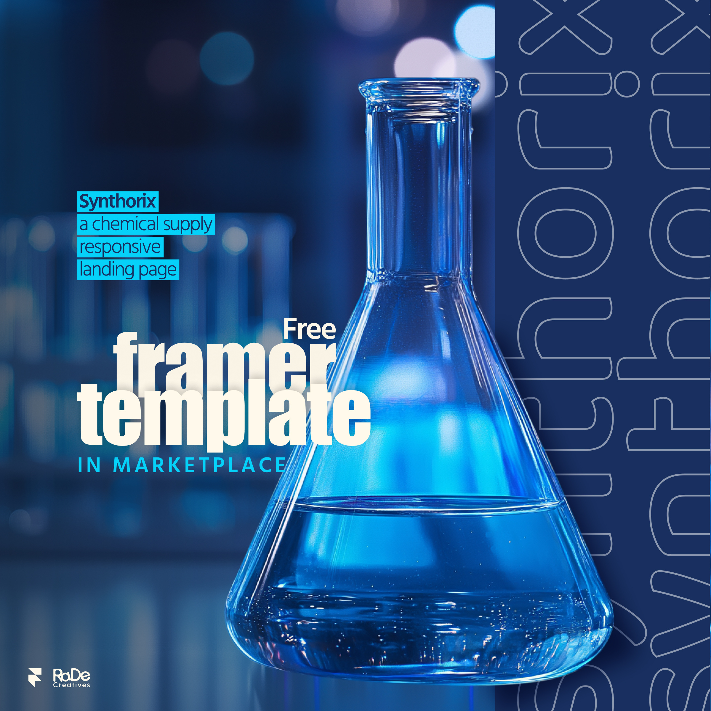Synthorix – Free Chemical Supply Landing Page Template b2b website chemical supply design figma framer free template landing page minimal design ui web design website