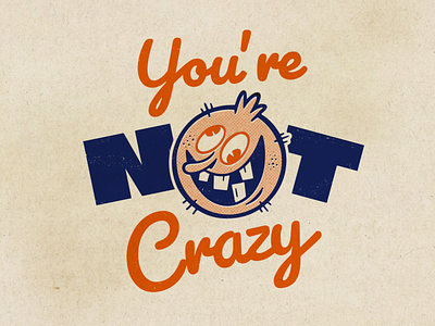 You're Not Crazy applepencil illustration ipadpro procreate retro retroillustration sketch sketchbook