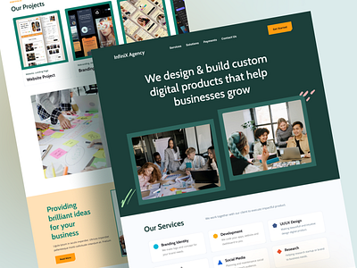 InfiniX - Digital Agency Website agency black friday branding campaign consultant creative agency design digital agency digital marketing landing page marketing agency minimal portfolio portfolio website service trendy design ui design uiux web design website