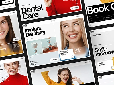 Dental Clinic Website clinic cosmetology dental dentist dentistry design doctor healthcare homepage implants landing medical medicine services teeth tooth ui ux web webiste