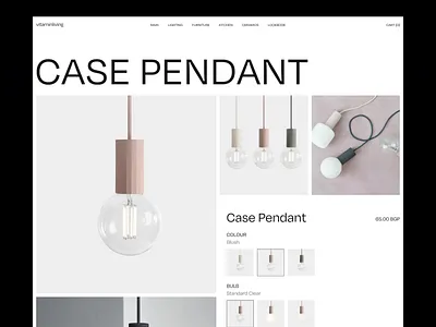 Vitamin Living Products Concept clean composition degular e commerce ecommerce figma furniture grid interior layout lighting minimal shop typography ui vindar web design
