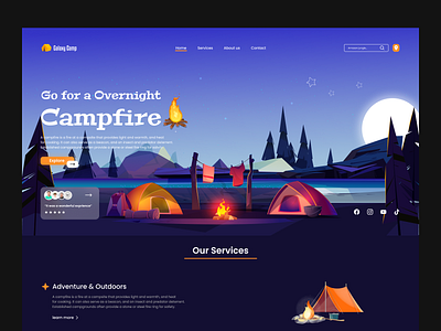 Adventure Website Header adventure branding graphic design header landing page minimal ui ui ux ux web deader web design website design