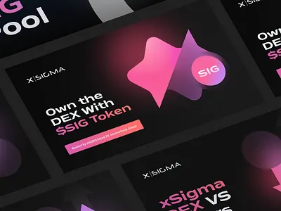 xSigma Defi Brand binance blockchain branding crypto dashboard defi dex figma fintech social social network token web design