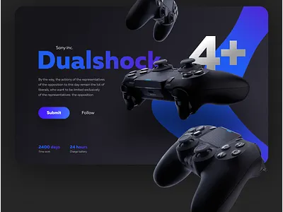 Game console figma game console landing landing page sony tilda ui ux web design web designer