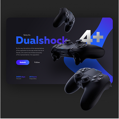 Game console figma game console landing landing page sony tilda ui ux web design web designer