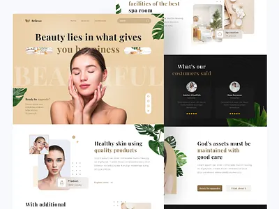 Belleza - Beauty landing page beautiful beautiful design beauty beauty design clean hero section home page landing page design landingpage natural serum ui ui design ux web web design website website design