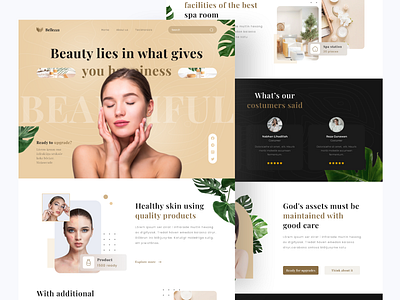 Belleza - Beauty landing page by Ghiyan🏖️ for Norch Studio on Dribbble