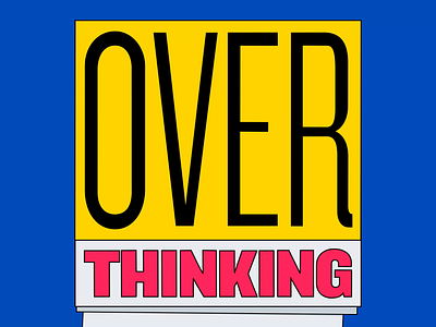 Overthinking after effect animated typography animation loop motion design motion graphics typography