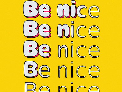 Be nice after effect animation loop motion design motion graphics typography animation