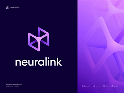 Neuralink Logo Redesign Concept ai blockchain brain branding crypto cube defi fintech gradient identity link logo medical microchip neuron nft rebranding redesign science software