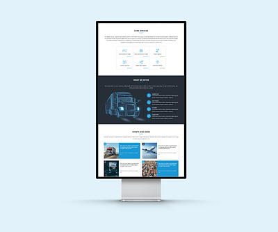 Logistics Landing Page branding design graphic design mobile product ui ux