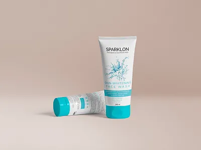 Banding and package design for a skin-whitening face wash branding design face wash graphic design illustration packaging packaging design photoshop product packaging design products