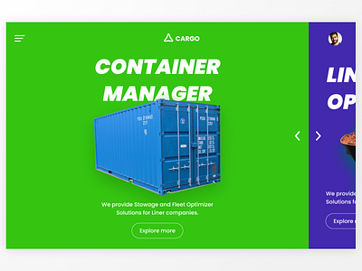 Corporate landing page | Web | Cargo adobe xd application branding corporate landing page design graphic design landing page ui uiux web page