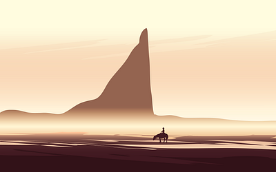 Long Journey to end - Landscape illustration | Vector Art adobe illustrator artist concept flat illustration illustration journey vector