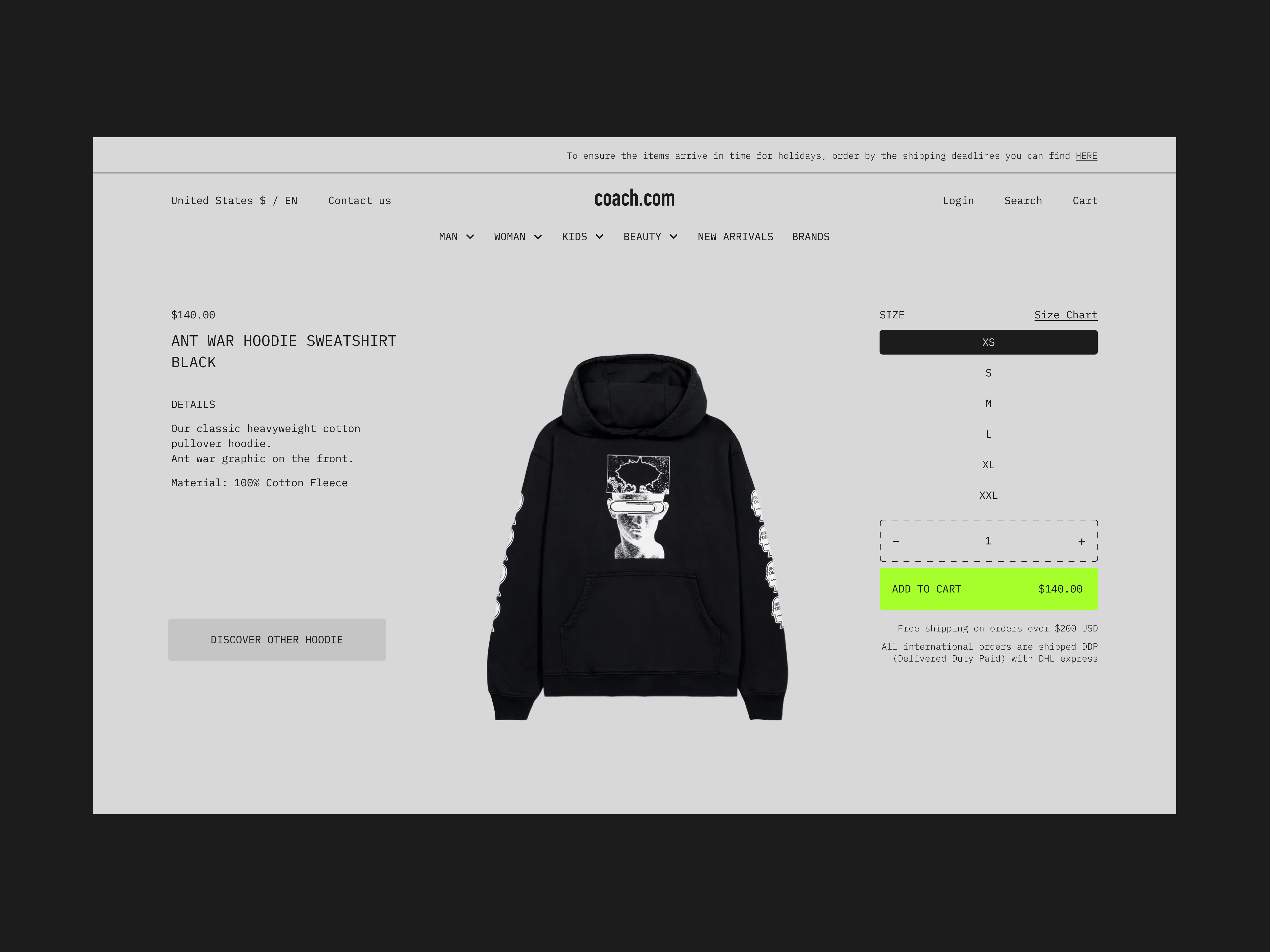 Coach.com | Fashion Store | eCommerce cart e commerce ecommerce ecommerce website fashion online store product product design shop shopify shopping shopping app store