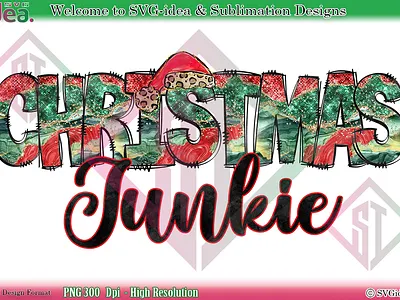 Christmas Junkie Sublimation PNG Design western christmas