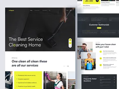 Home Service Landing Page cleaning design home home cleaning home service service ui design uidesign userinterface ux design uxdesign web web design webdesign website