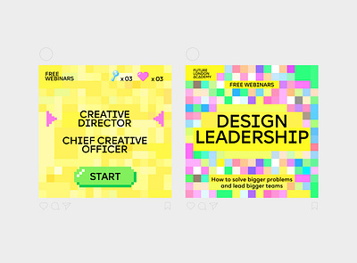 Identity for free Design Leadership webinars series brand system branding graphic design identity