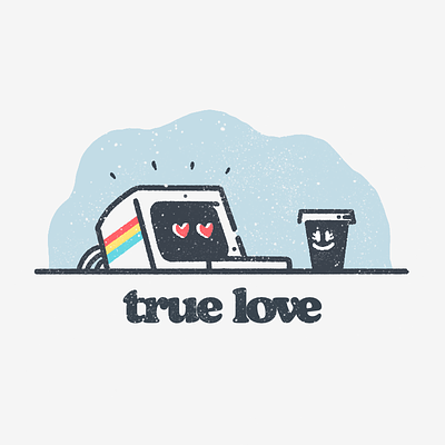 True Love cafe coffee computer java joe latte love mocha monitor pc personal computer retro tech true love