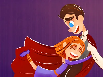 Girl hugging a boy 2d art artist book boy cartoon character cute digital digital art digital painting digitalart draw drawing girl halloween illustration kids painting people