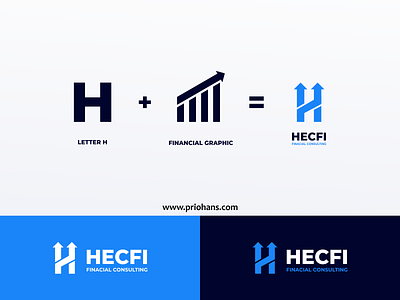 Letter H and Finance Symbol Logo brand branding color design finance logo h logo illustration letter h logo prio hans typography vector