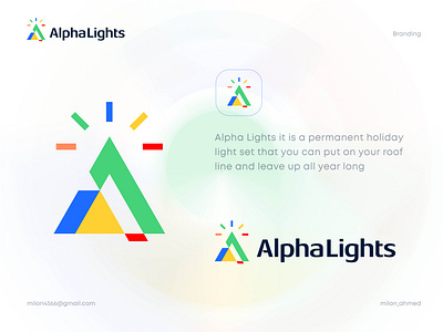 Alpha Lights Logo brand brand identity branding icon identity logo logo design logodesign logos logotype mark symbol