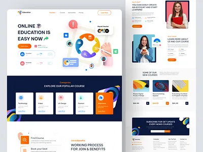 Education Landing Page Design design education education landing page homepage landingpage learning new design responsive trendy design ui ux website