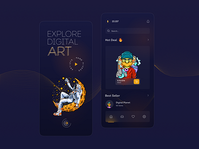 NFT Marketplace App Design android app app design best design creative design graphic design mobile app modern design nft nft app ui ux web