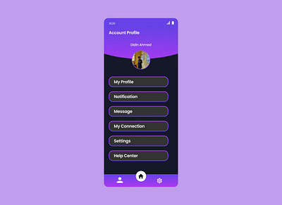 Mobile app design user account for smarthome application account adobe xd figma mobile design mobileapp profile smarthome ui