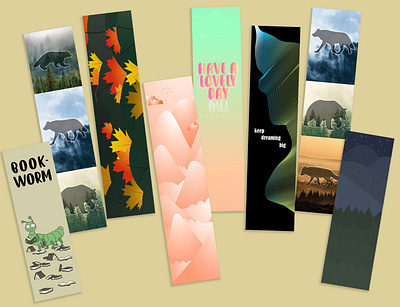 Various bookmarks adobe illustration adobe photoshop design illustration vector