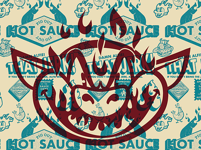 Pork Out | Hot Sauce artwork branding concept ddole design graphic art graphic design illustration logo package packaging scribble